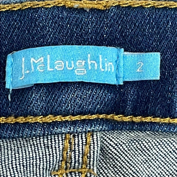 NWOT J. McLaughlin Teagan Straight Leg Side Slits Denim Jeans 2 - Picture 12 of 15